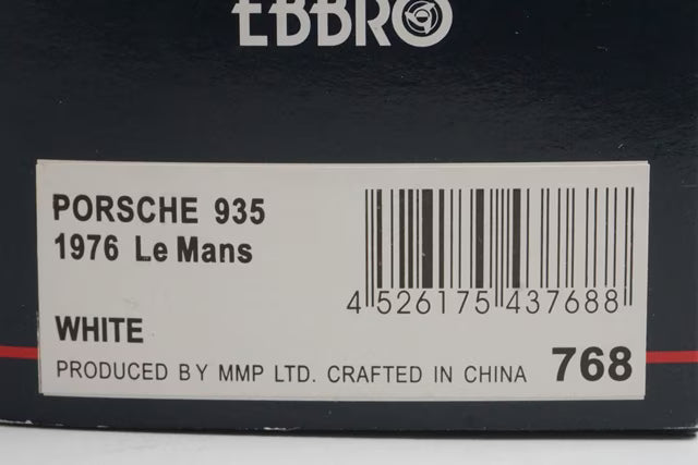 1:43 EBBRO 43768 Porsche 935 Le Mans 1976 #40 White
