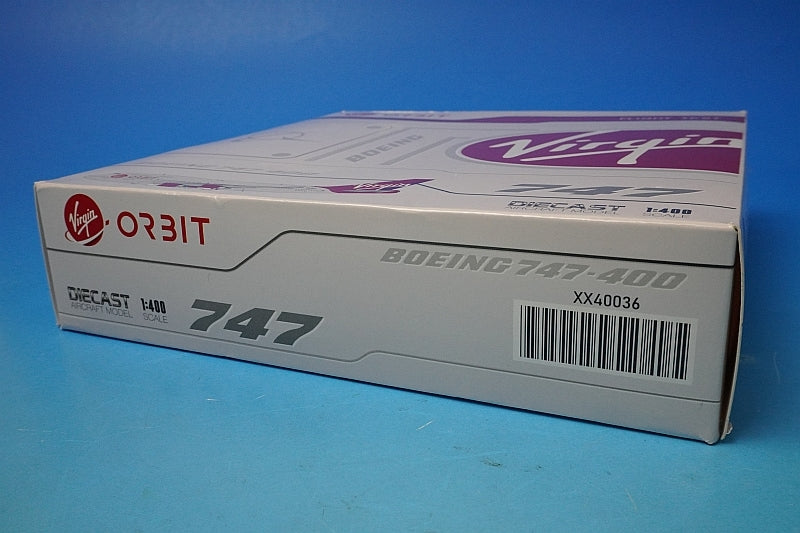 1:400 B747-400 Virgin Orbit with LauncherOne air-launched rocket N744VG XX40036 JC Wings airplane model