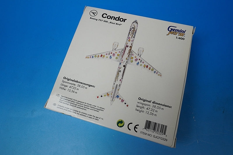 1:400 B757-200 Condor Rizzi Bird D-ABNF GJCFG329 Gemini airplane model