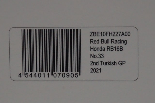1:43 SPARK ZBE10FH227A00 Honda Red Bull Racing RB16B Turkish GP 2021 #33