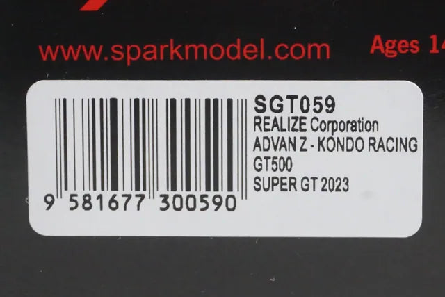 1:43 SPARK SGT059 Nissan Z Realize Corporation Advan Condo Racing #24 Super GT GT500