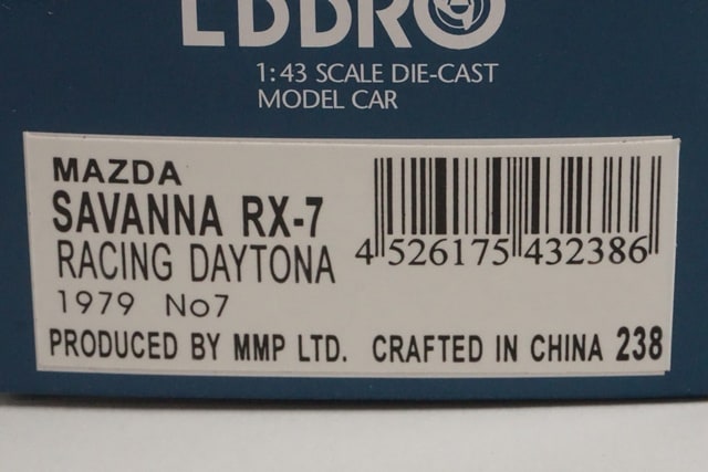 1:43 EBBRO 43238 Mazda Savanna RX-7 Daytona 24H Racing 1979 #7 model car