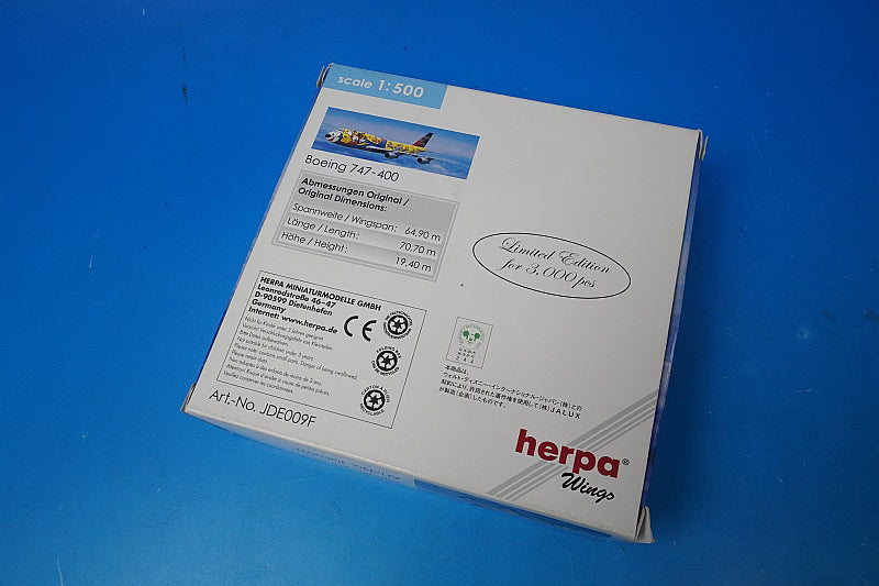 1:500 B747-400 JAL Dream Express Story JA8084 JDE009F Herpa airplane model