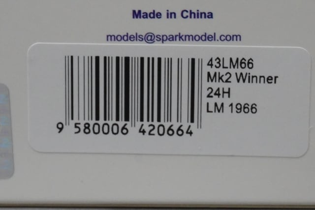 1:43 SPARK 43LM66 Ford Mk2 Le Mans 24h 1996 #2 model car