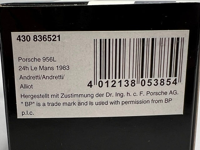 1:43 MINICHAMPS 430836521 Porsche 956L 24H LM 1983 #21 model car