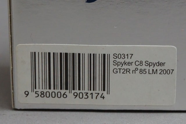 1:43 SPARK S0317 Spyker C8 Spyder GT2R LM 2007 #85 model car