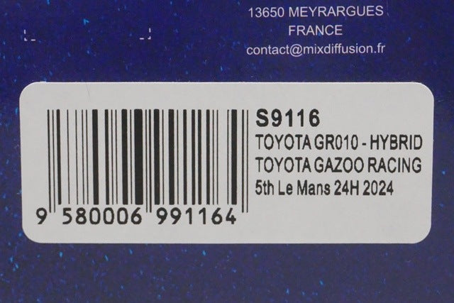 1:43 SPARK S9116 Toyota GR010 Hybrid Gazoo Racing LM 24h 5th 2024 #8