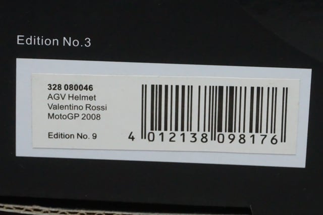 1:2 MINICHAMPS 328080046 AGV Helmet MotoGP 2008 Valentino Rossi #46