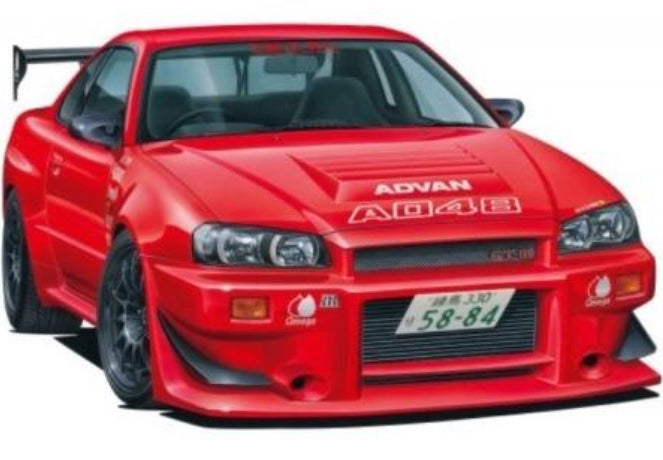 Aoshima TheTuned Car 71 1:24 MCR BNR34 Skyline GT-R '02 (Nissan)