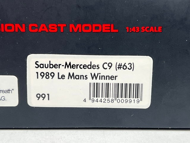 1:43 HPI 991 Sauber Mercedes C9 1969 Le Mans Winner #63