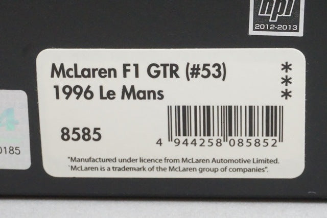 1:43 HPI 8585 McLaren F1 GTR Le Mans 1996 #53 model car