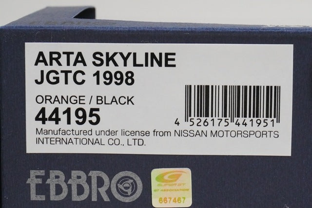 1:43 EBBRO 44195 ARTA Skyline (R33) JGTC 1998 #50 model car