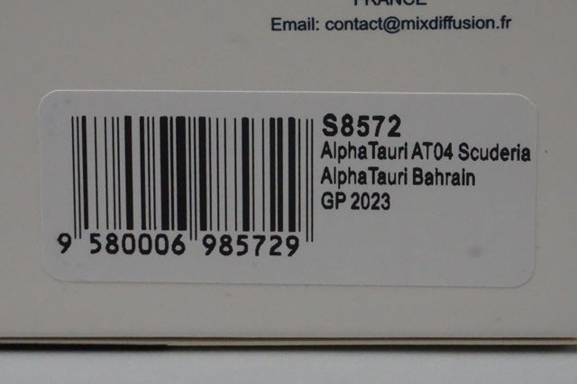 1:43 SPARK S8572 Alfa Tauri AT04 Scuderia Bahrain GP 2023 #22 Yuki Tsunoda