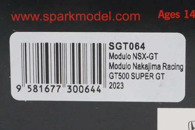 1:43 Spark SGT064 Honda Modulo NSX-GT Nakajima Racing GT500 Super GT 2023 #64 Takuya Izawa / Kakunoshin Ota