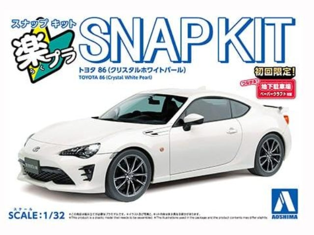 08-CW Aoshima Rakupra Snap Kit Toyota 86 (Crystal White Pearl)