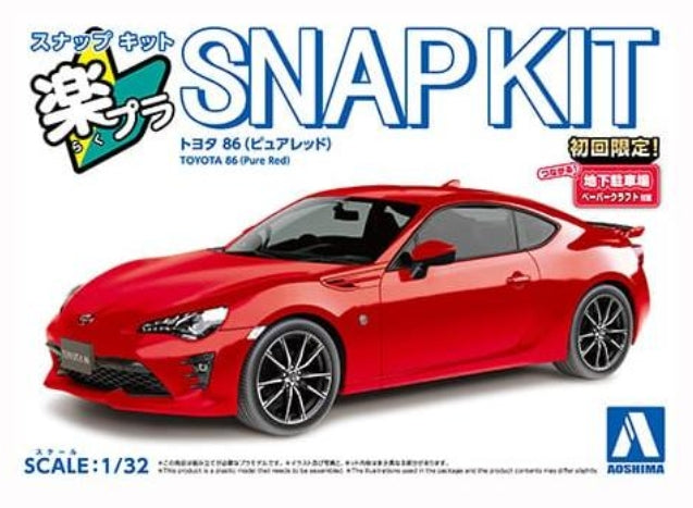 08-PR Aoshima Rakupra Snap Kit Toyota 86 (Pure Red)