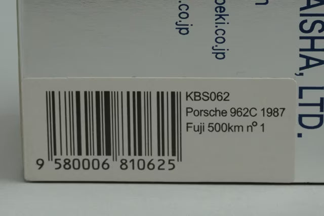 1:43 Spark KBS062 International Trade Custom Porsche 962C Fuji 500km 1987 #1 model car