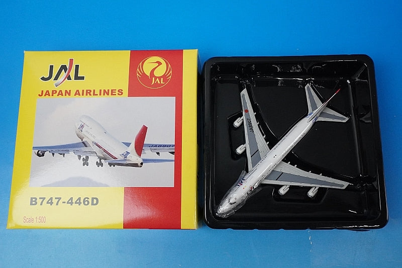 1:500 B747-446D JAL 50th Anniversary of International Flights JA8907 NET Models airplane model