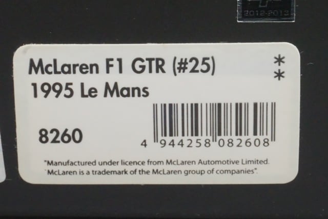 1:43 HPI 8260 McLaren F1 GTR Le Mans 1995 #25 L.O-Jones/P-H.Raphanel/P.Alliot