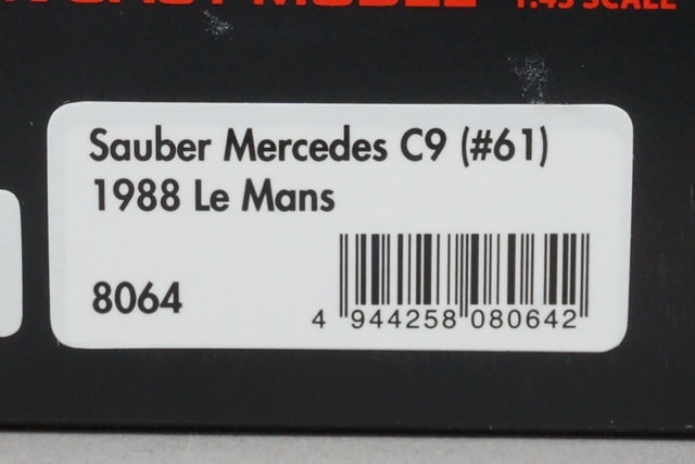 1:43 HPI 8064 Sauber Mercedes C9 Le Mans 1988 #61 Mauro Baldi/Jochen Mass/James Weaver