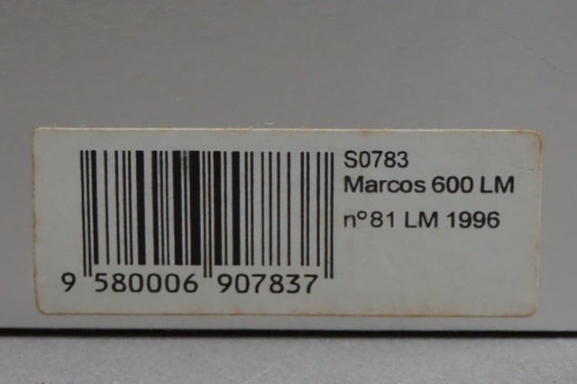 1:43 SPARK S0783 Marcos 600 LM 1996 #81