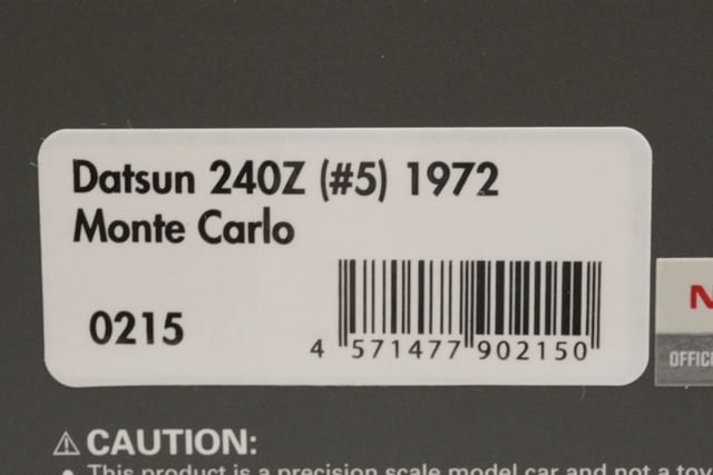 1:43 ignition model IG0215 Nissan Datsun 240Z Monte Carlo 1972 #5 model car