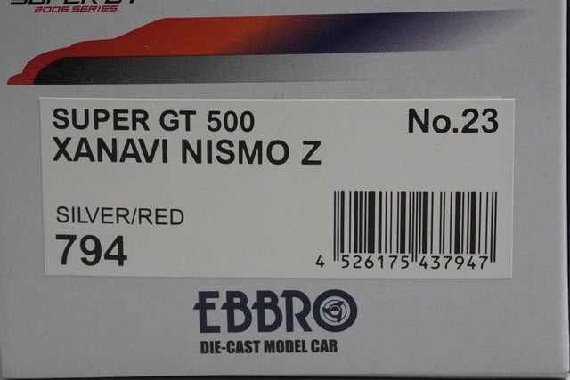 1:43 EBBRO 43794 Nissan XANAVI NISMO Z Super GT 2006 #23 model car