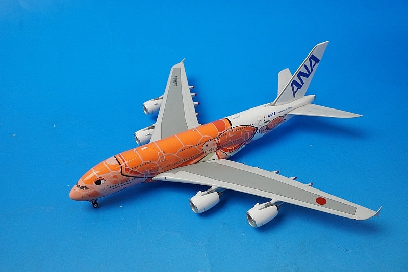 1:400 A380-800 ANA FLYING HONU Sunset Orange JA383A 04211