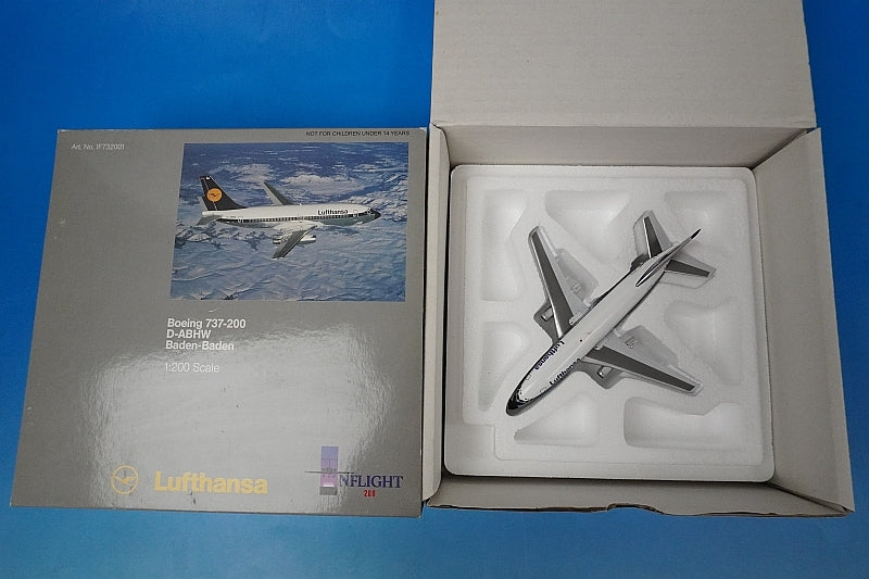 1:200 B737-200 Lufthansa Baden D-ABHW IF732001 INFLIGHT airplane model