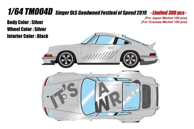 TM004D Make up/Titan64 1:64 Singer DLS Silver Metallic model car