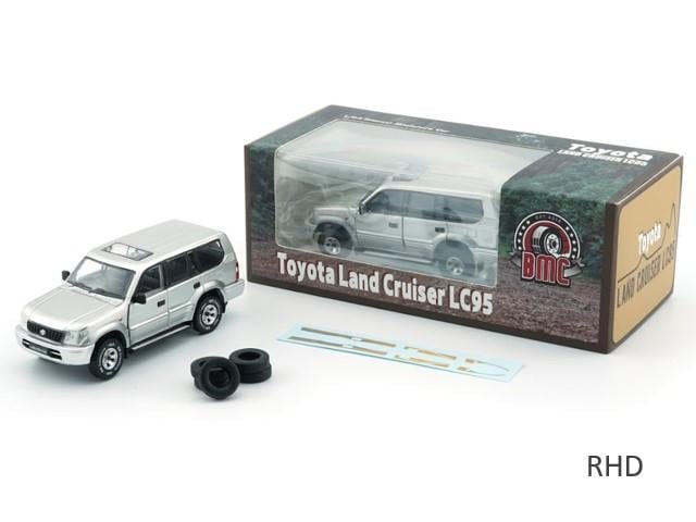 64B0350 BM Creations 1:64 Toyota Land Cruiser PRADO LC95 Silver (RHD)