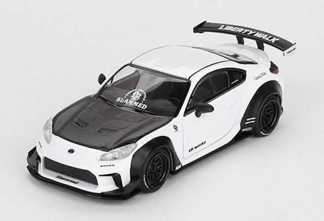 MGT00769-MJ TSM MINI-GT x Mijo 1:64 Toyota GR86 LB Nation White (Left-hand drive) *Blister pack version
