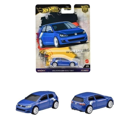 HRV79-9866 Hot Wheels Car Culture World Tour Volkswagen Golf Mk7 10pcs model car