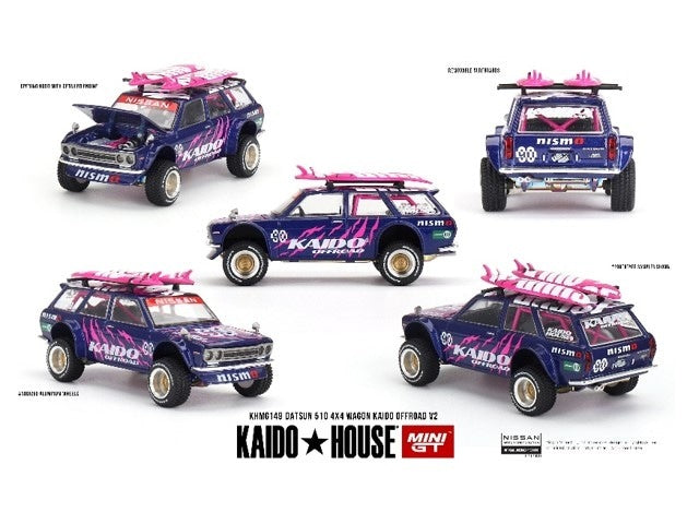 KHMG149 TSM MINI-GT 1:64 Nissan Datsun 510 Wagon 4x4 Kaido Offroad V2 (Right-hand drive)