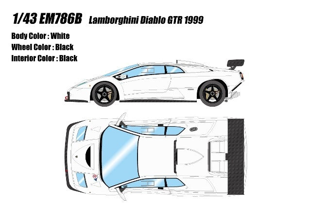 EM786B Makeup EIDOLON 1:43 Lamborghini Diablo GTR 1999 White