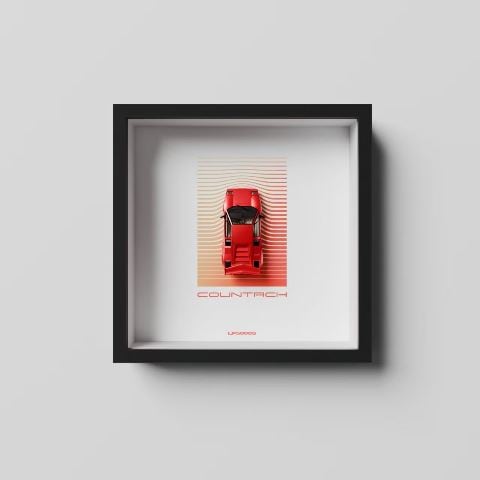 FY64062 Finclassically 1:64 Countach LP5000S Red Frame Type