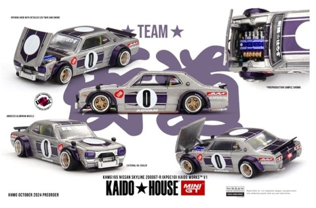 KHMG165 TSM MINI-GT 1:64 Nissan Skyline GT-R (KPGC10) Kaido Works V1 (Right-hand drive) KAISO HOUSE