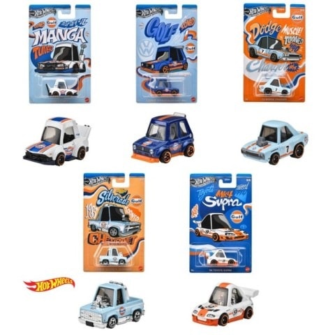 GDG44-987L Hot Wheels Theme Automotive Assortment - Noppo Gulf Racing 10pcs / 1 box