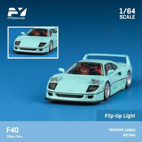 FY64081 Finclassically 1:64 F40 Tiffany Blue