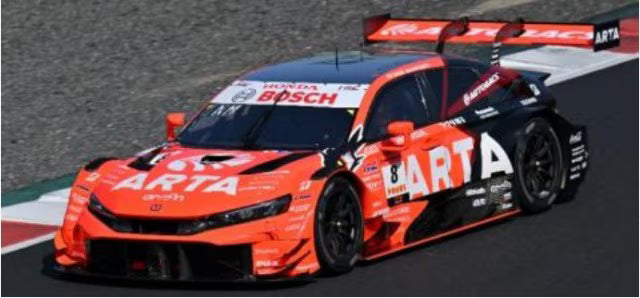 43SGT25008 Spark 1:43 Honda ARTA MUGEN CIVIC TYPE R-GT #8 ARTA GT500 SUPER GT 2025 Tomoki Nojiri - Shinji Matsushita