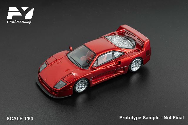 f40 gear Pre-order ] FY64096 Finclassically 1:64 F40 Transparent Red – Boost Gear