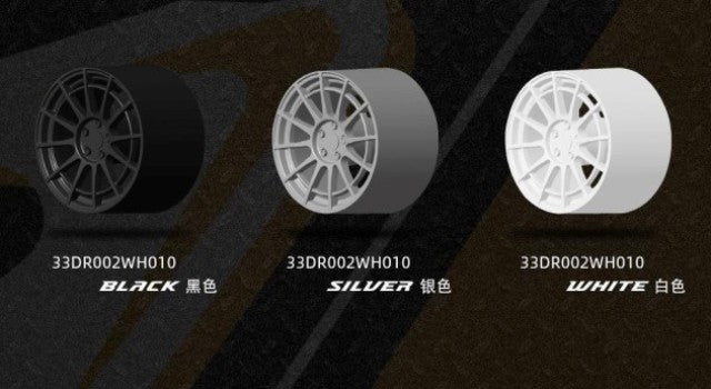 33DR002WH010-WH 33 Dreams 1:64 Tire & Wheel Set White E-010W