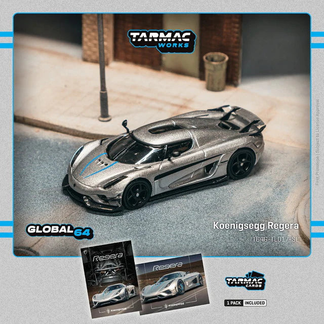 koenigsegg 1 gear T64G-TL017-SL Tarmac Works 1:64 Koenigsegg Regera Silver Metallic / Bl –  Boost Gear