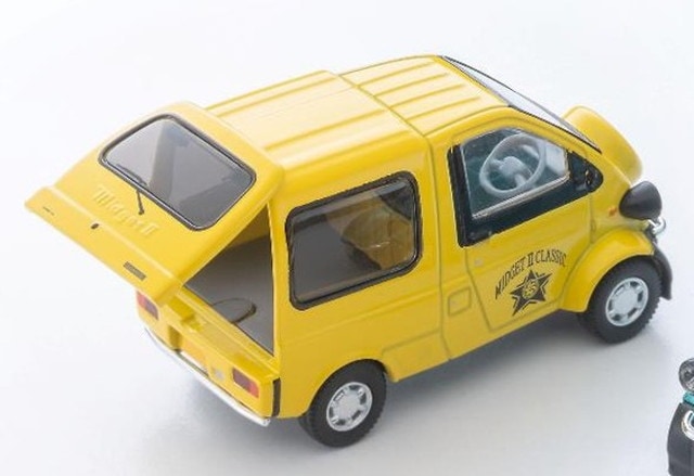 LV-N362b Tomica Limited Vintage NEO 1:64 Daihatsu Midget II Cargo R Type with Options (Yellow) 1997 Model (Product Number: 337874)