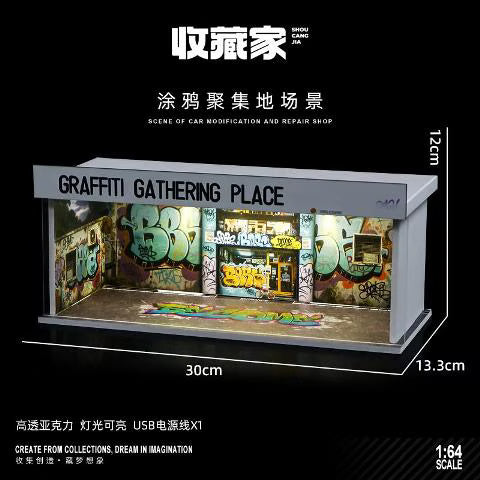 SCJ-82026B 収蔵家 Diorama 1:64 Graffiti Street
