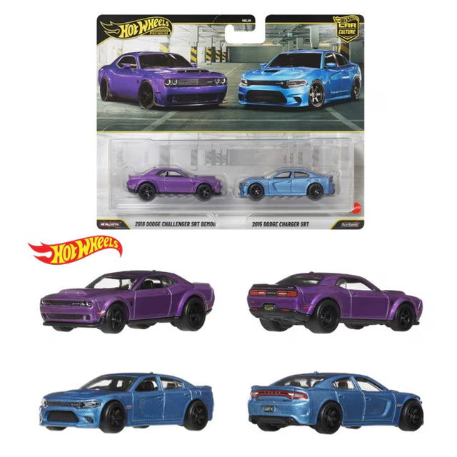 JHW47-9866 Hot Wheels Premium 2-Pack 2018 Dodge Challenger SRT Demon / 2015 Dodge Charger SRT