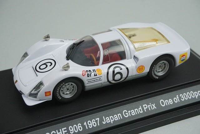 1:43 EBBRO 43371 Porsche 906 Carrera 6 Japanese GP 1967 #6 White