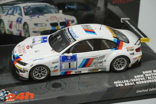 1:43 MINICHAMPS 437112101 BMW M3 GT2 Motorsport 24H Nürburgring
