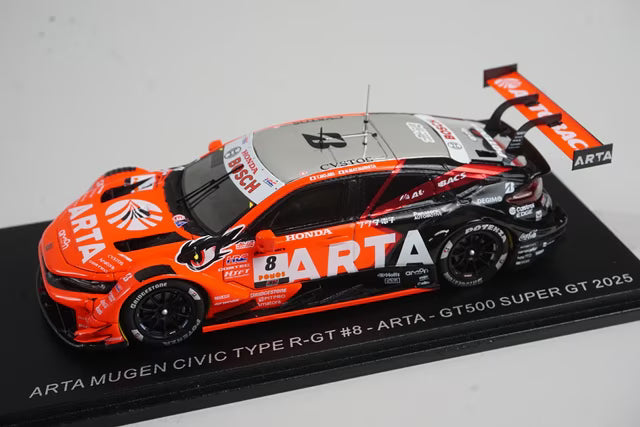 1:43 Spark 43SGT25008 ARTA Mugen Civic Type R-GT GT500 Super GT