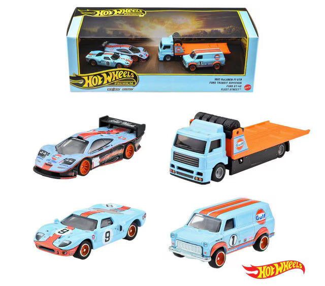 GMH39-987F Hot Wheels Premium Collector Set Assortment – Le Mans Race Gulf Set